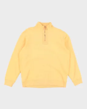 00s Eddie Bauer Yellow Quarter Zip Sweatshirt - M