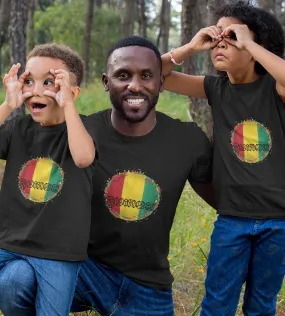 1sttheworld T-Shirt - Guinée Drapeau T-Shirt Black A35