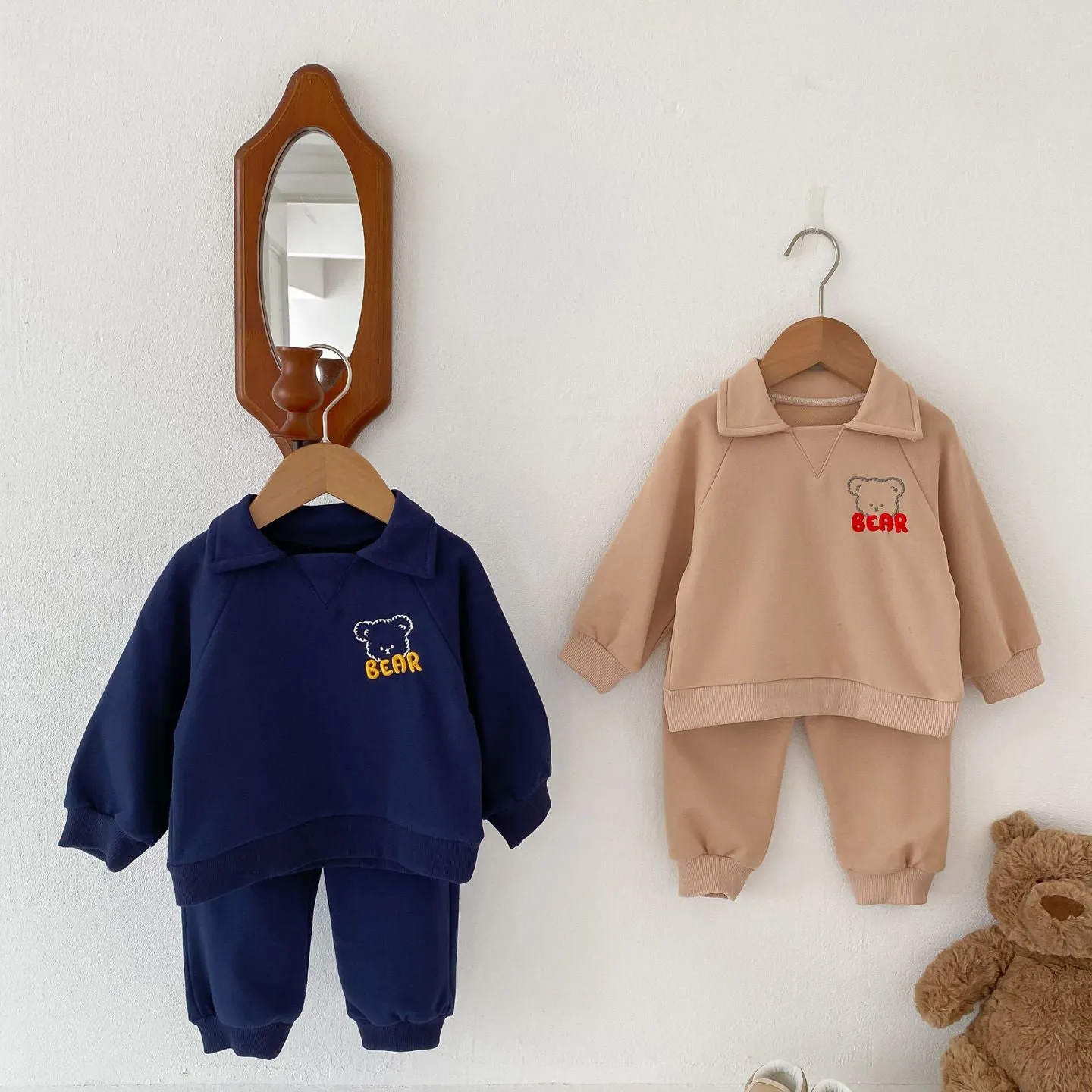 2 Pieces Set Baby Kid Boys Cartoon Hoodies Sweatshirts And Solid Color Pants Wholesale 23101958