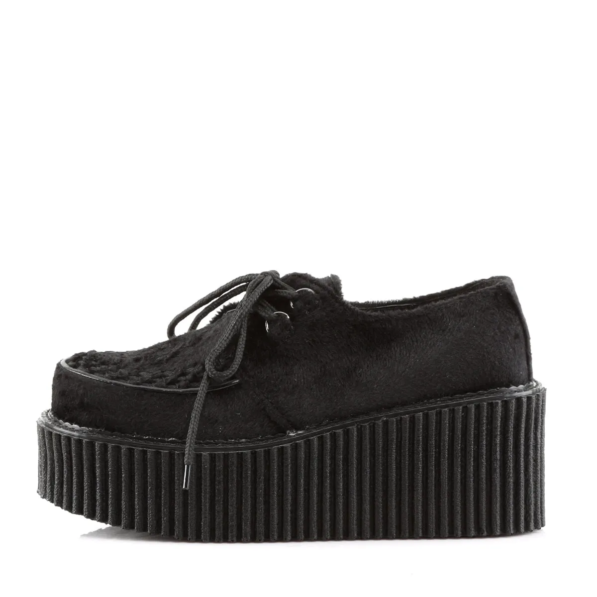 3 Inch Platform CREEPER-202 Black Fur