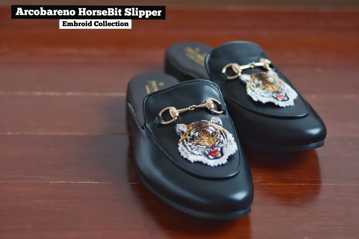 701 Slipper Horsebit Lion Embroid