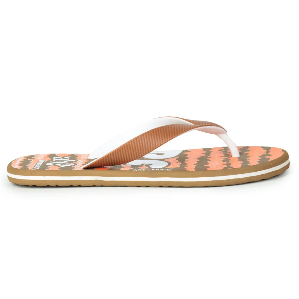 Casual Orange Flip-Flops for Men - A-HA Model AHA-27 by Liberty