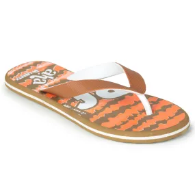 Casual Orange Flip-Flops for Men - A-HA Model AHA-27 by Liberty