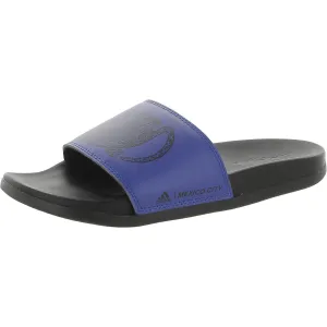 Adidas Mens Adilette Comfort Faux Leather Slip On Pool Slides