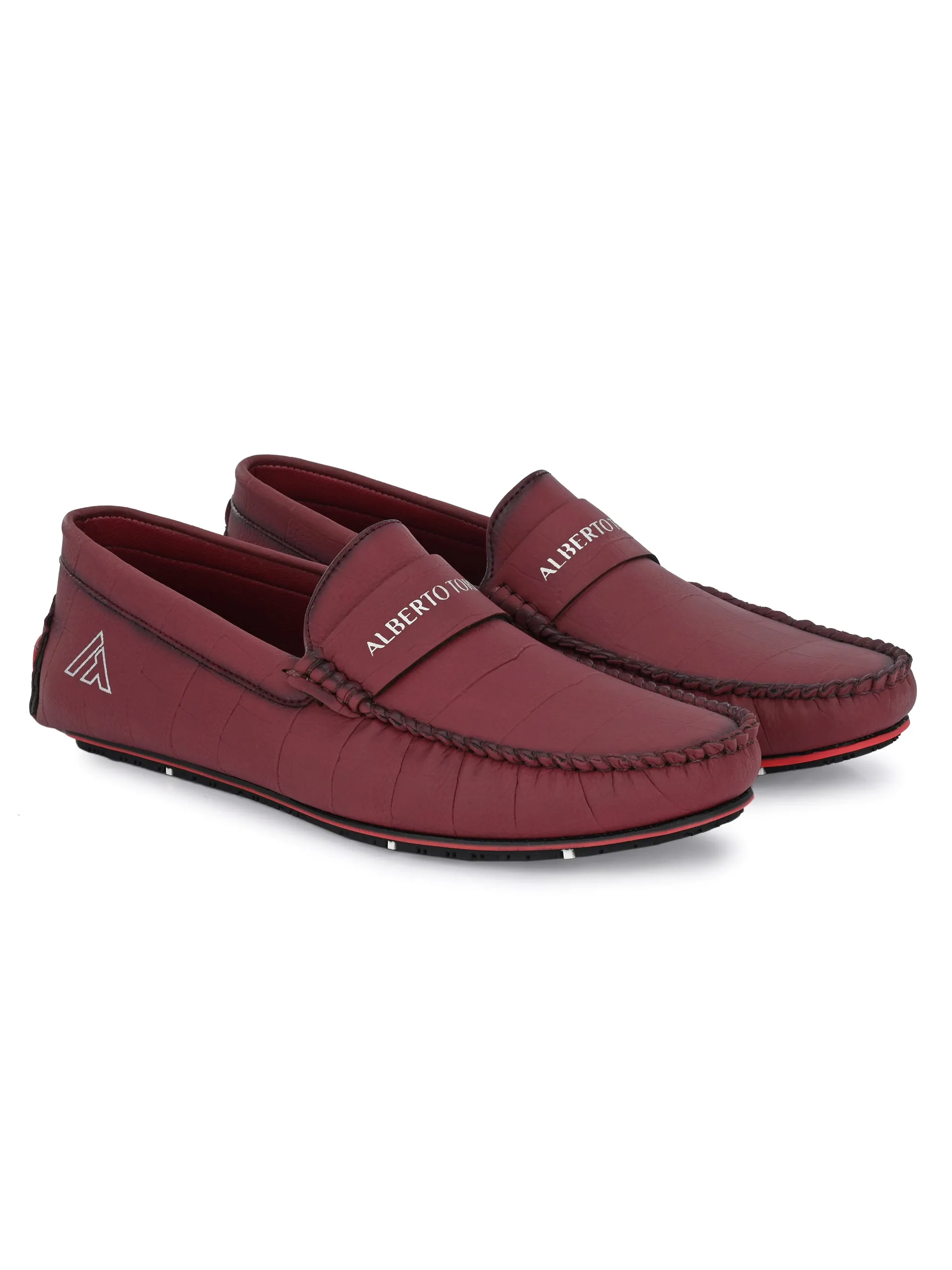 Alberto torresi Synthetic Bordo Casual Loafers