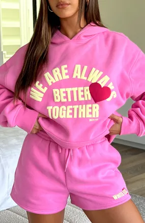 Always Better Together Oversized Hoodie Candy Pink