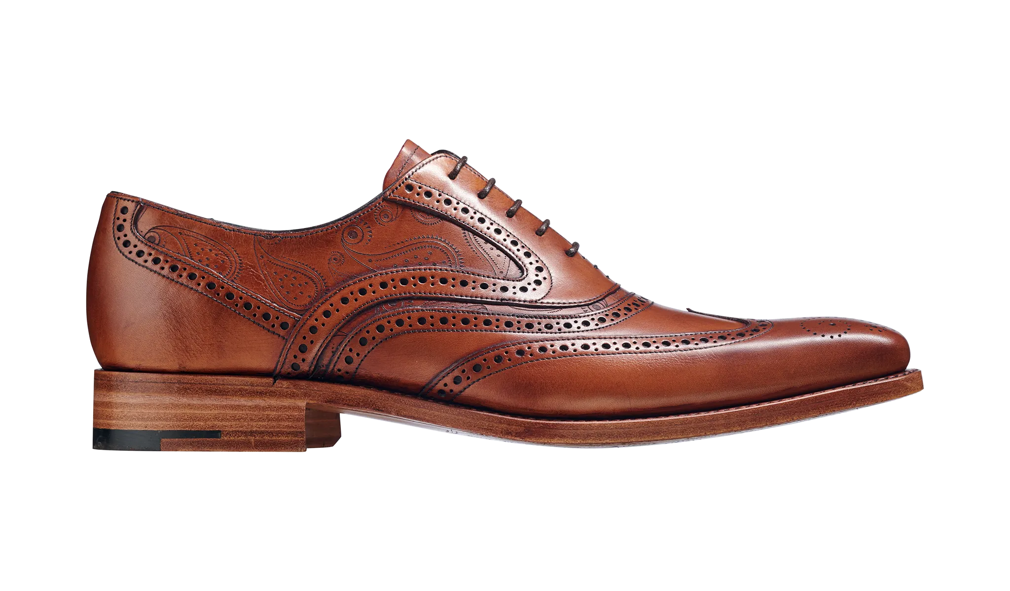 Barker McClean Classic Full Brogue Oxford Shoe - Antique Rosewood Paisley