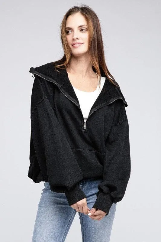 BiBi Stitch Detailed Elastic Hem Hoodie