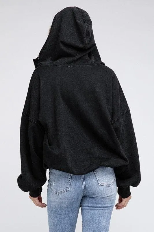 BiBi Stitch Detailed Elastic Hem Hoodie