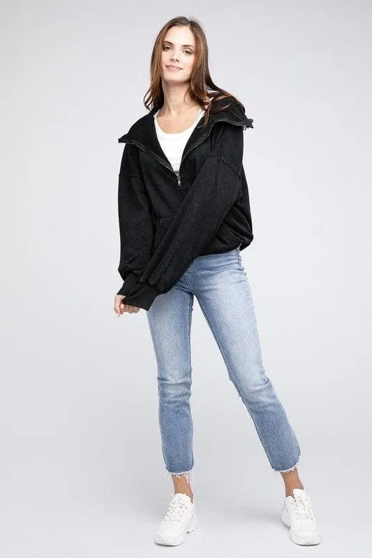 BiBi Stitch Detailed Elastic Hem Hoodie