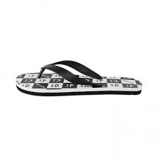 (Black and White,41-42) Love and Peace Series Men's Flip Flops