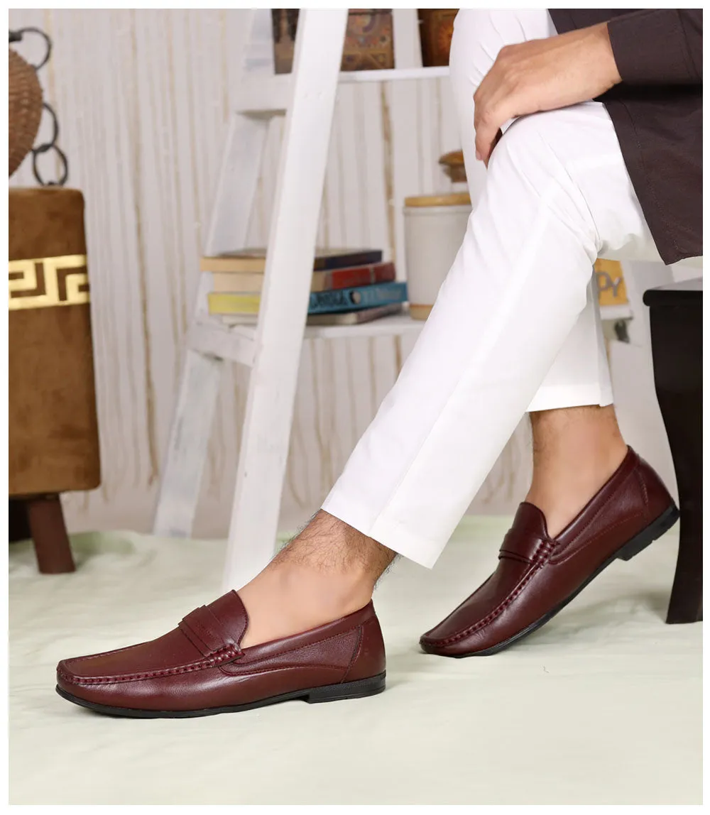 BM4254-MAROON-Men Loafers