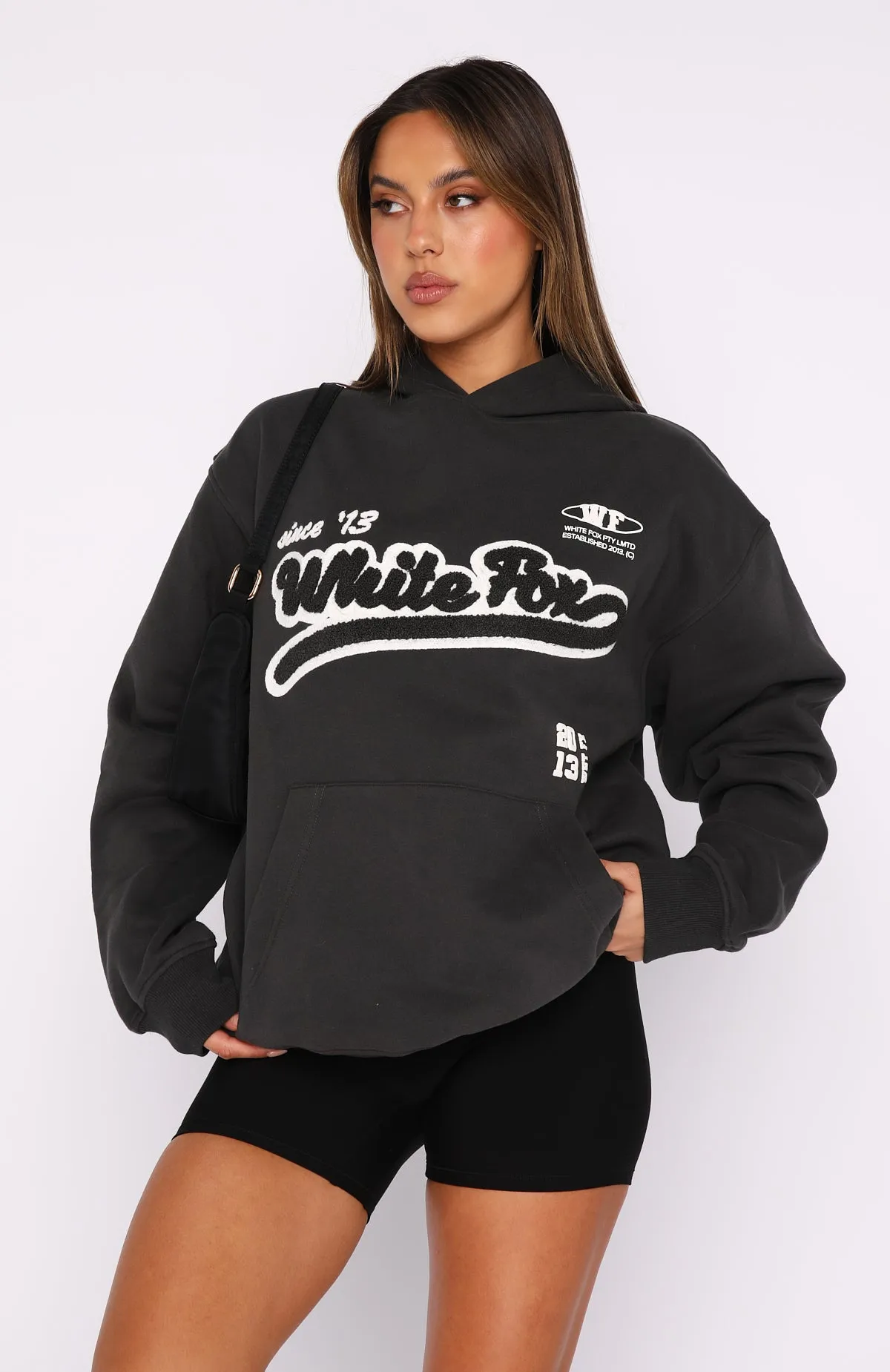 Oversized Charcoal Hoodie for Men and Women – Bring You Around Collection