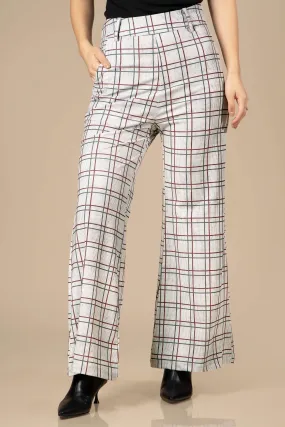 Checks Casual Flared Ladies Bottom Wear