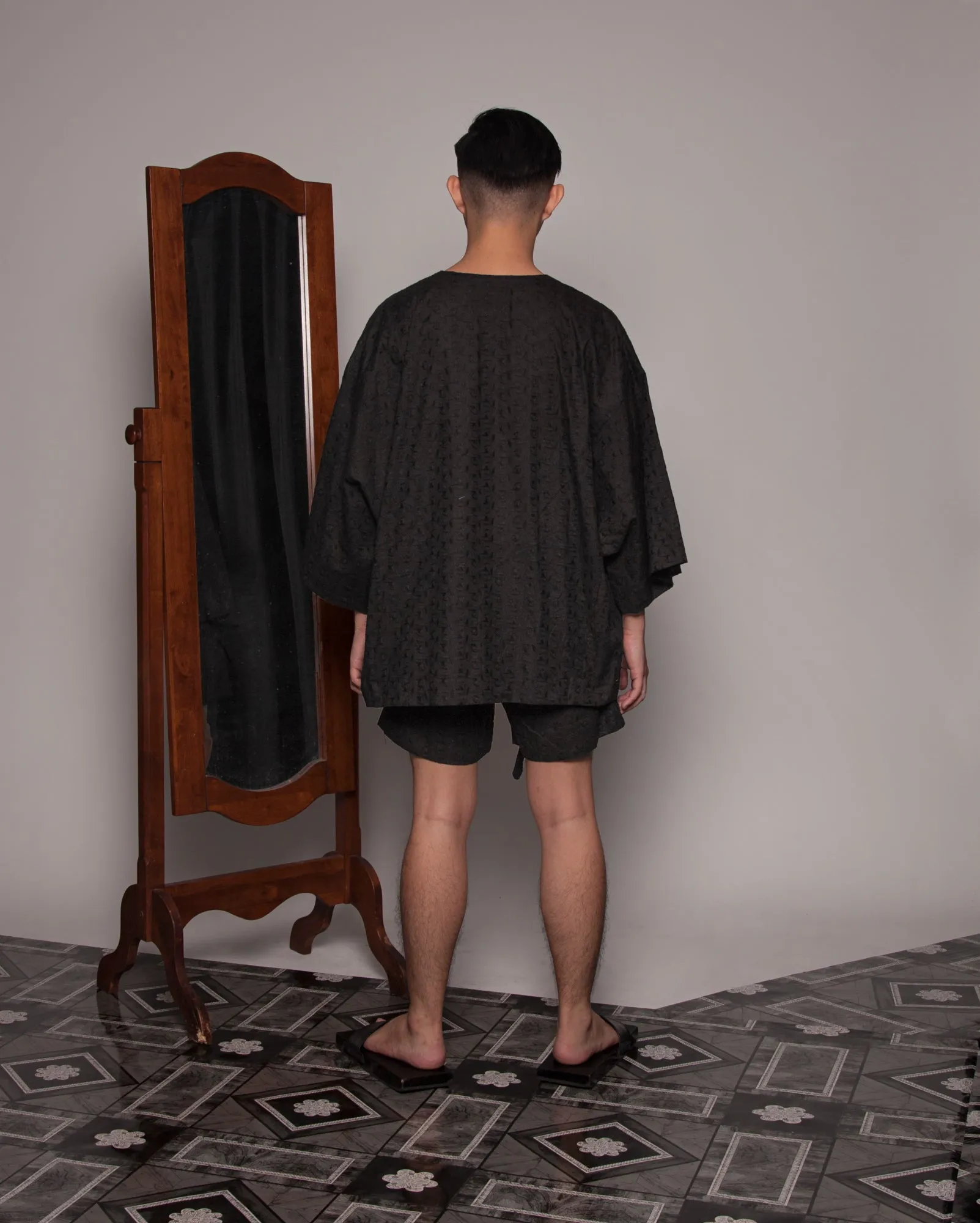 Chikankari Baju Melayu Pendek