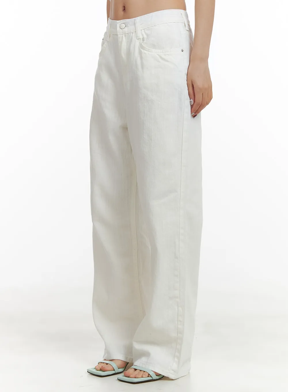 Classic Loose Fit Cotton Straight Pants OA416