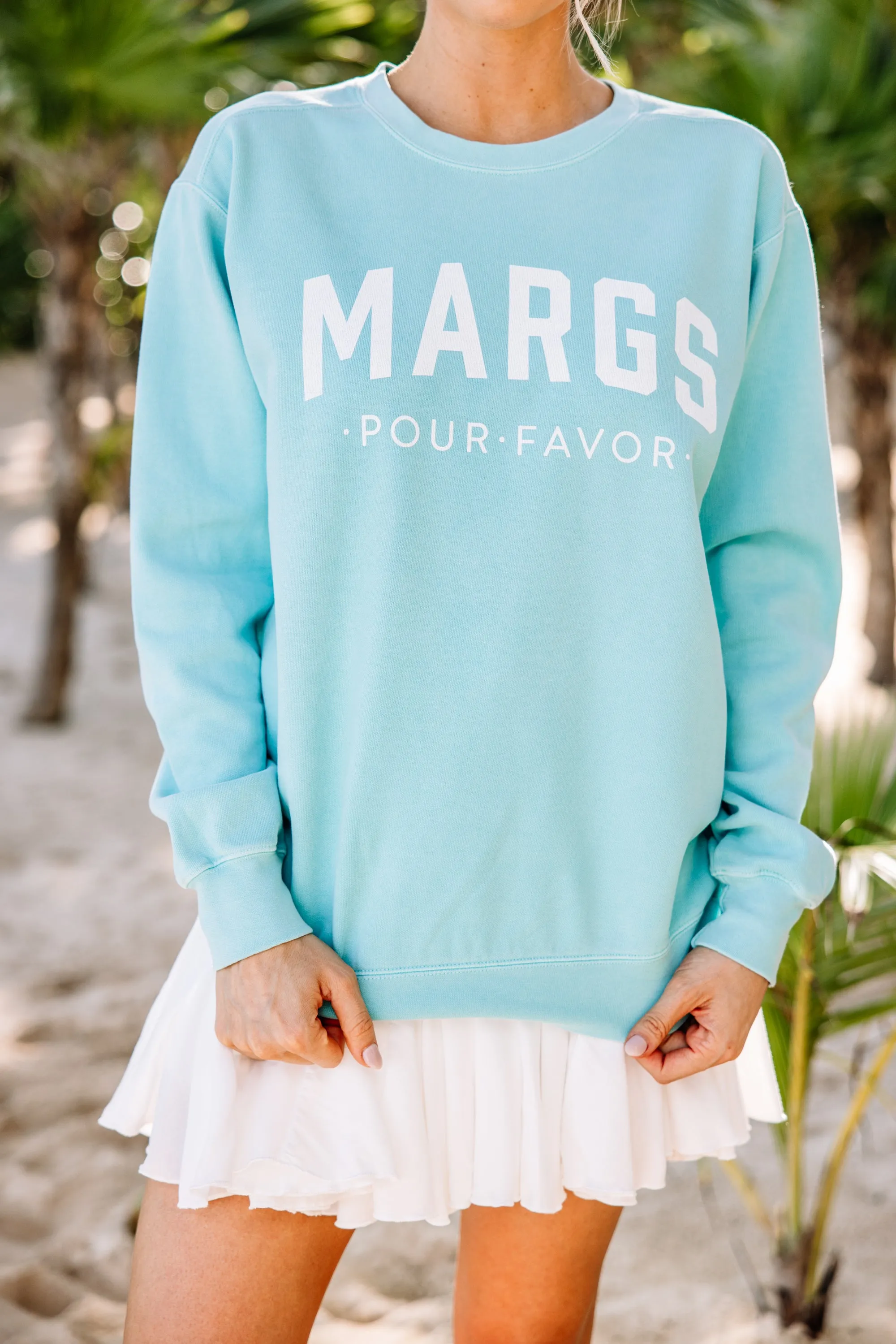 Comfort Colors: Margs Pour Favor Dusty Mint Graphic Sweatshirt