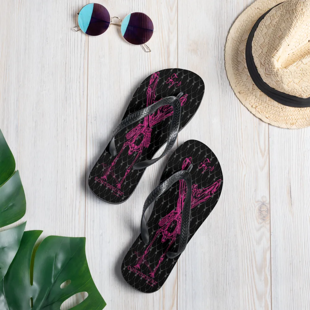 Contortion Flip-Flops: Contorture Neon Pink