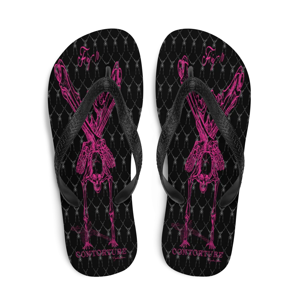 Contortion Flip-Flops: Contorture Neon Pink