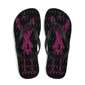 Contortion Flip-Flops: Contorture Neon Pink