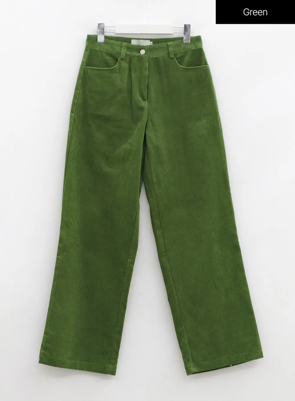 Corduroy Back Pocket Wide Leg Pants OS16