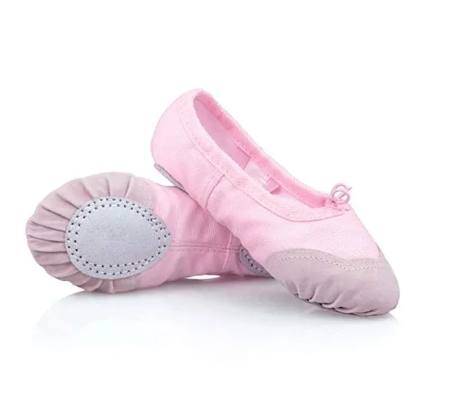 DoGeek Ballet Shoes Ballet Flats Women Ballet Pumps Slippers Pilates Shoes Yoga Shoes Dance Shoe Gymnastics Split Soft Canvas Flat for Children,Adults, Girls and Ladies Sizes