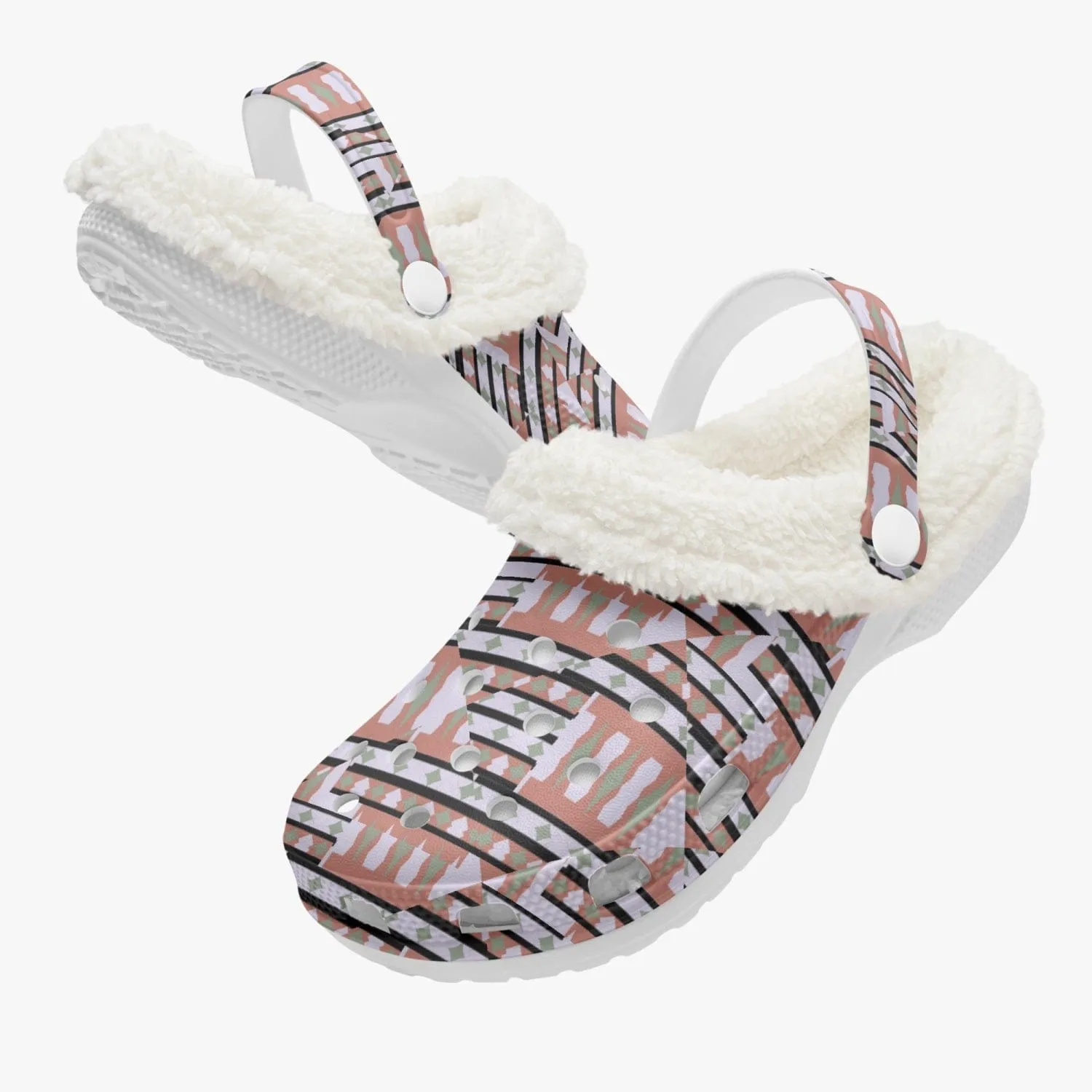 Eclectic Fluff Lined Clogs