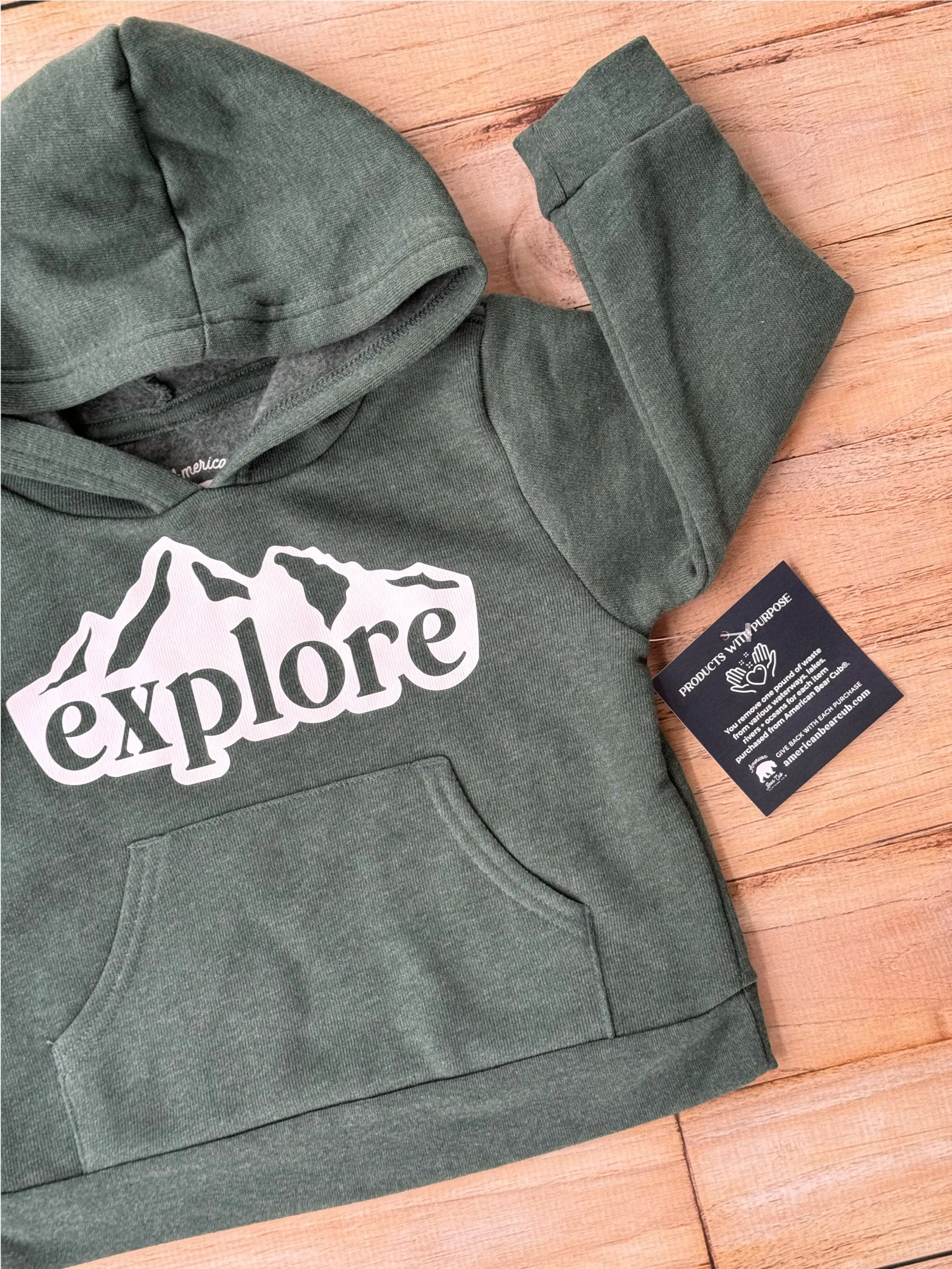 Explore Mountains Toddler   Kids Bella Premium Hoodie