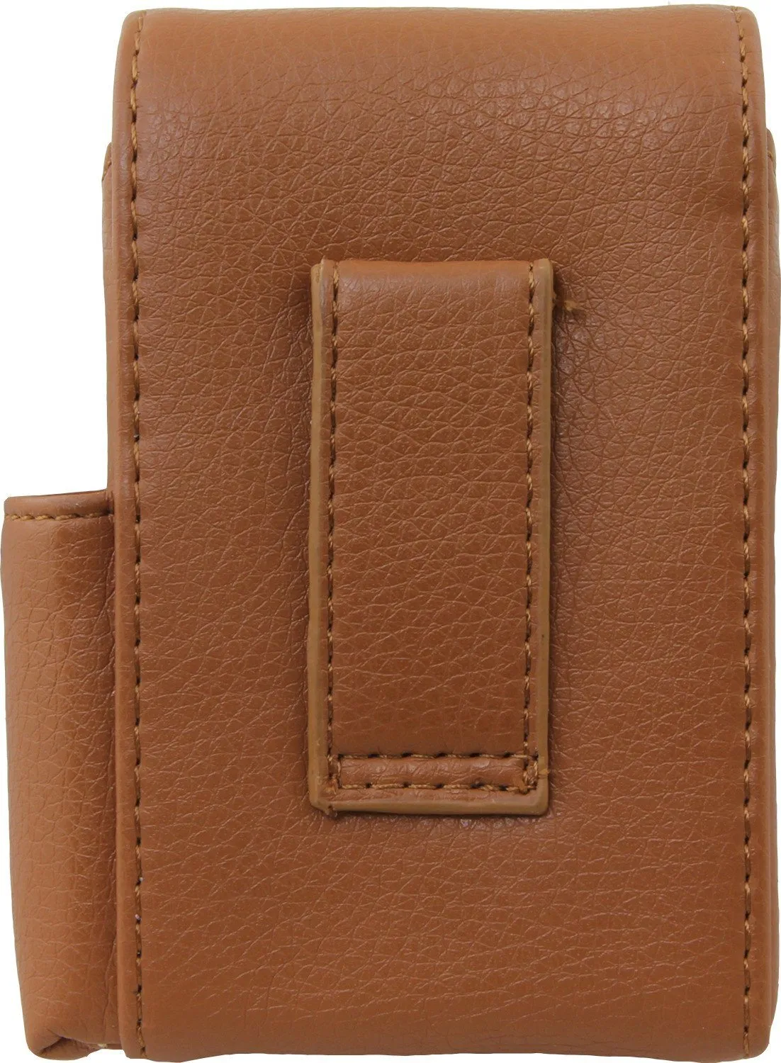 Genuine Leather Flip-top Cigarette Case with Pocket Lighter