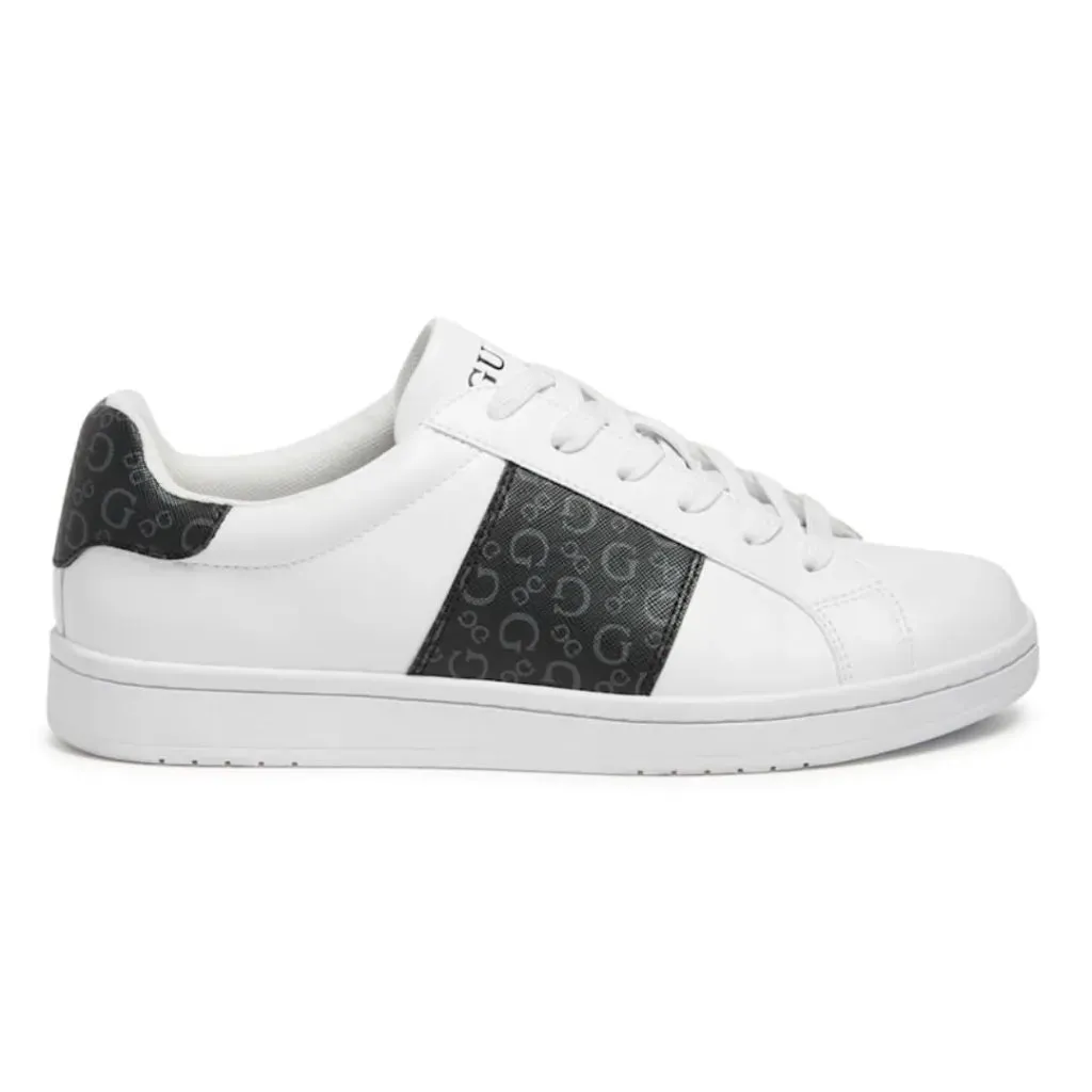 GUESS Modda Monogram Low-Top Sneakers Men - WHTBLK