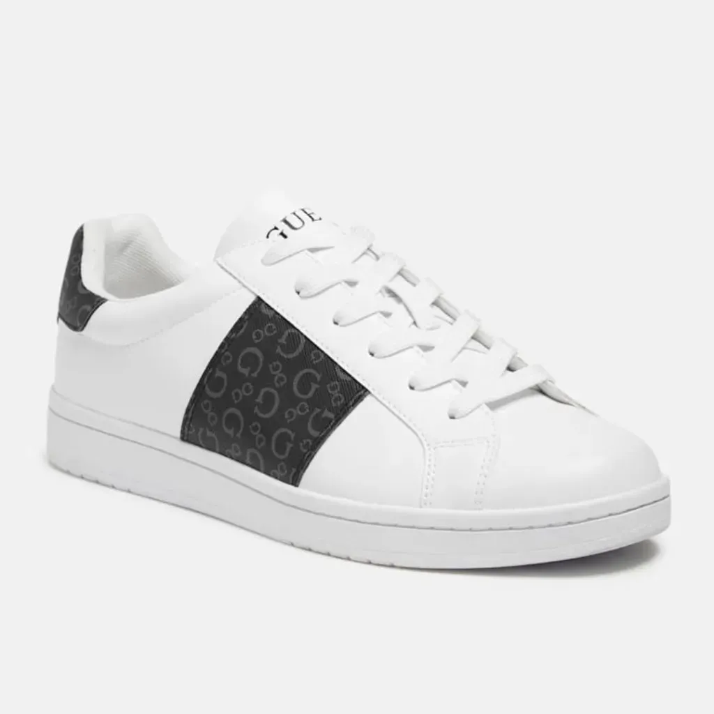 GUESS Modda Monogram Low-Top Sneakers Men - WHTBLK