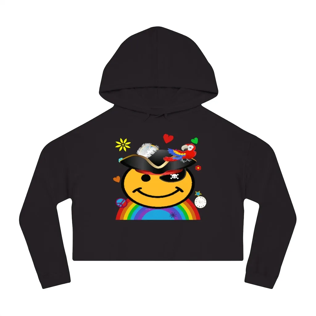 Happy Pirate Cropped Hoodie