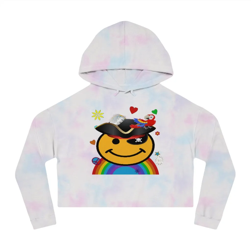 Happy Pirate Cropped Hoodie