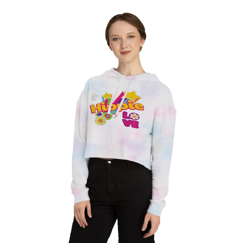 Hippie-Dippie Love Cropped Hoodie