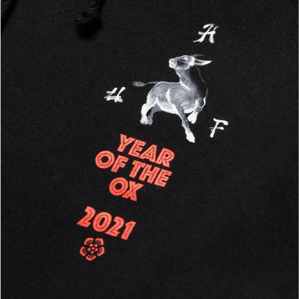 HUF YEAR OF THE OX P/O HOODIE-BLACK