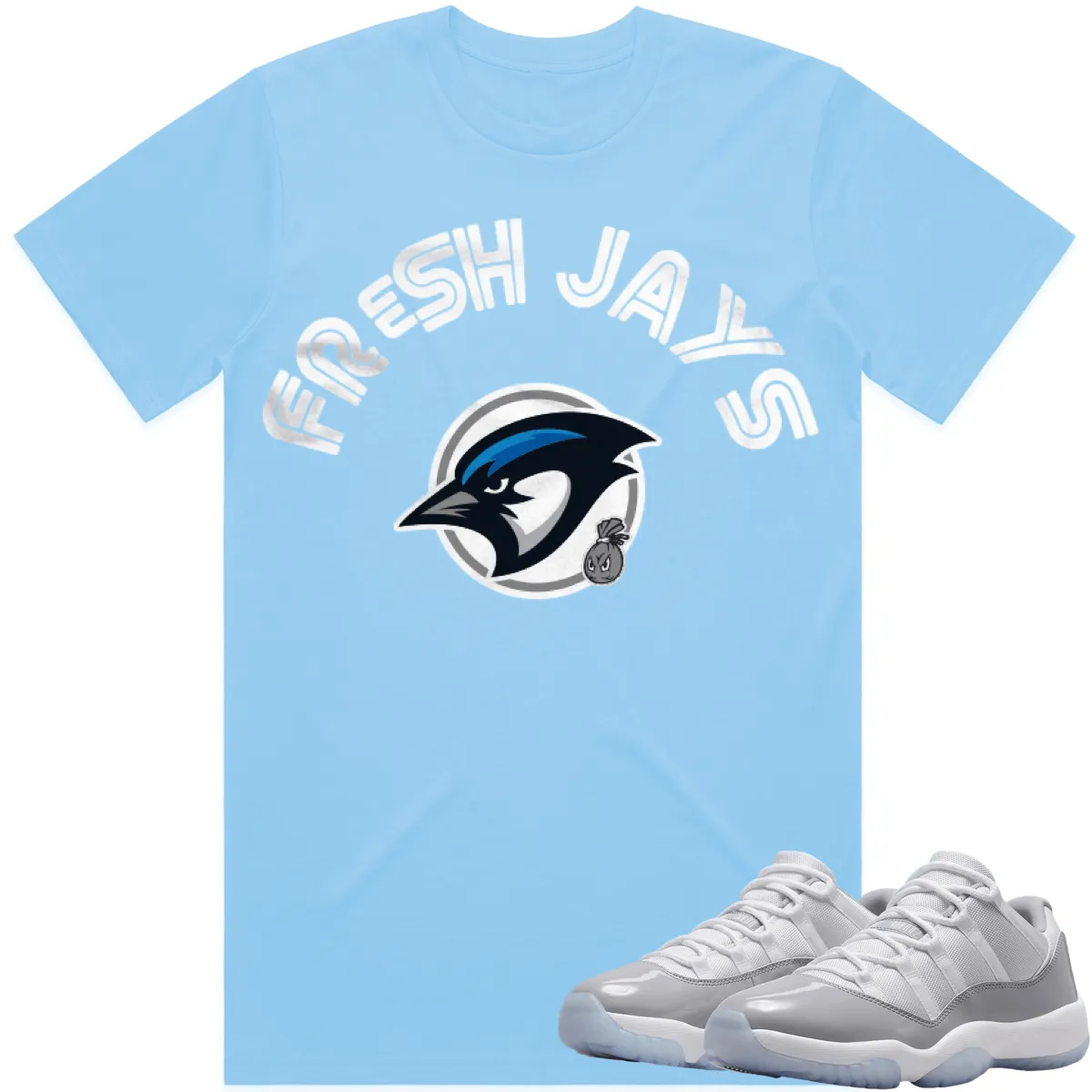 Jordan Retro 11 Low Cement Shirt to Match : Cement Low 11s Sneaker Tees : FRESH JAYS