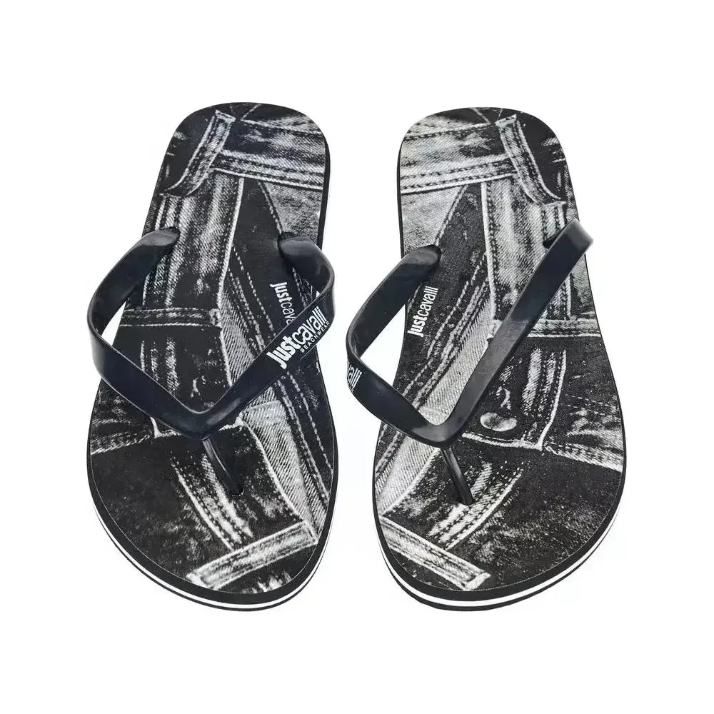 Just Cavalli Black EVA Men Sandal