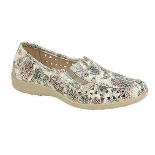 Ladies Boulevard Shoes  Slip On Multi Colour L130FM