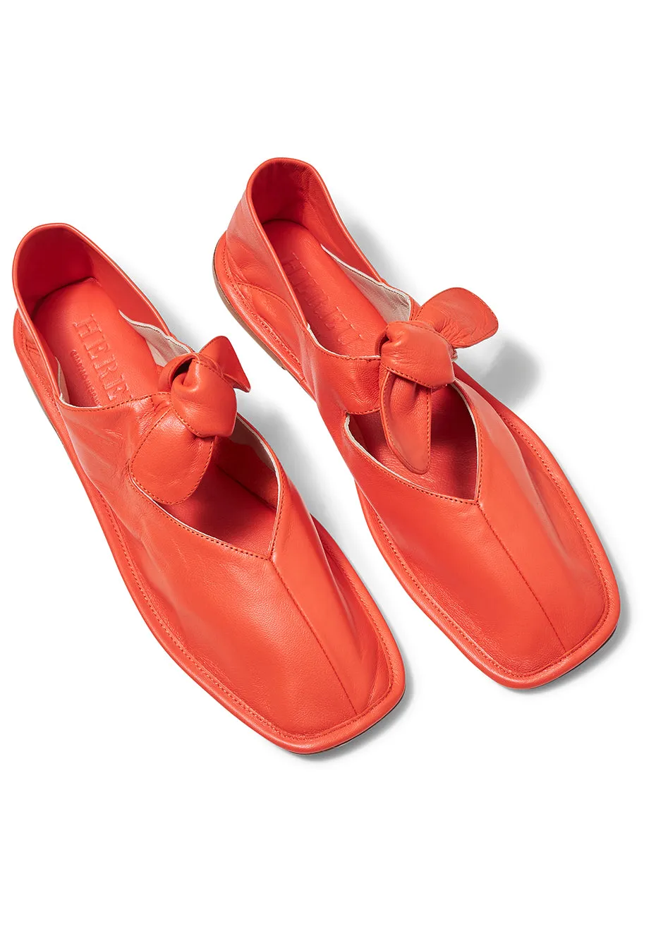 LLasada Knot Ballerina Flat Clementine