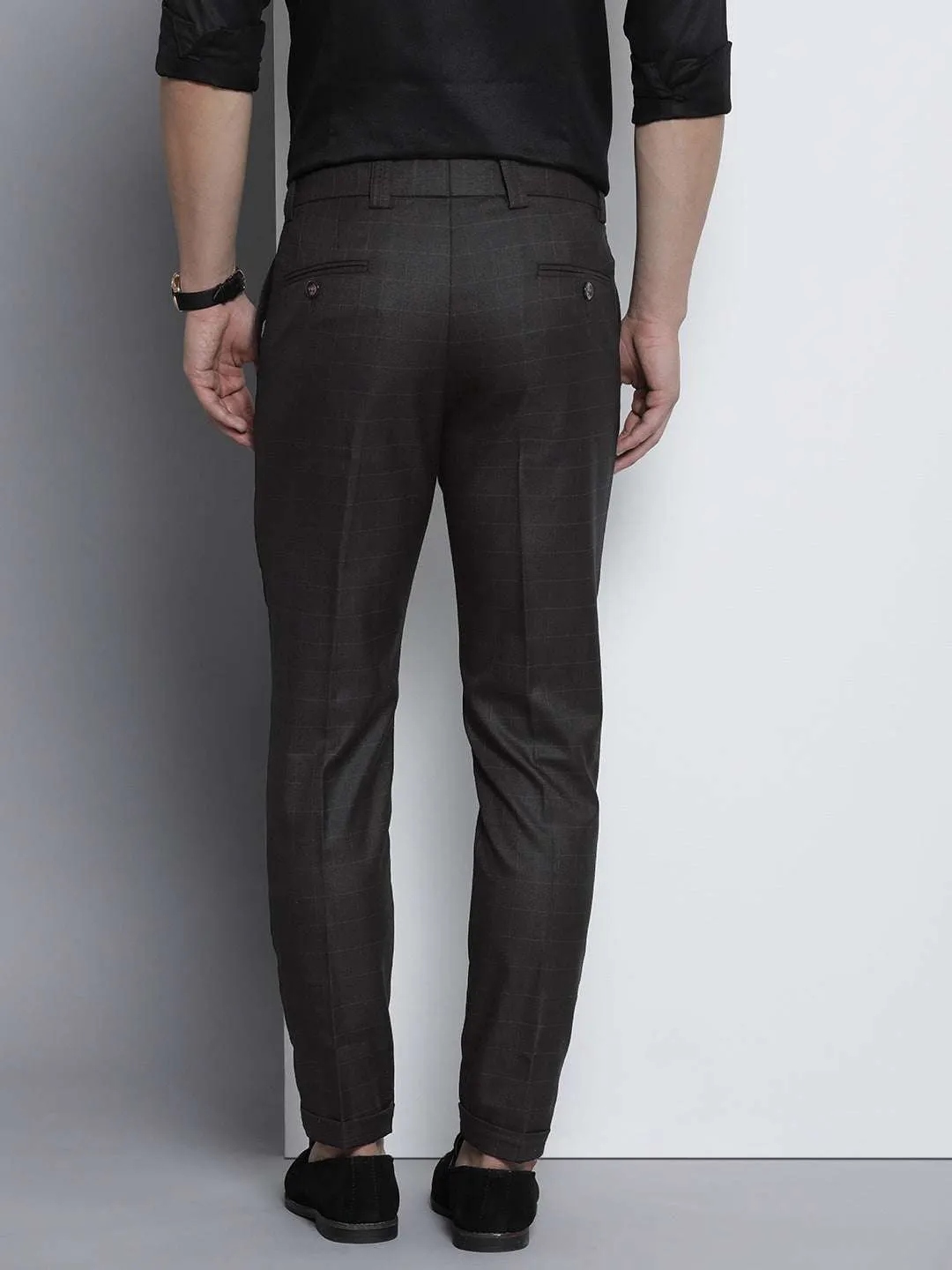 Men 2 Button Placket-Pleated Trouser