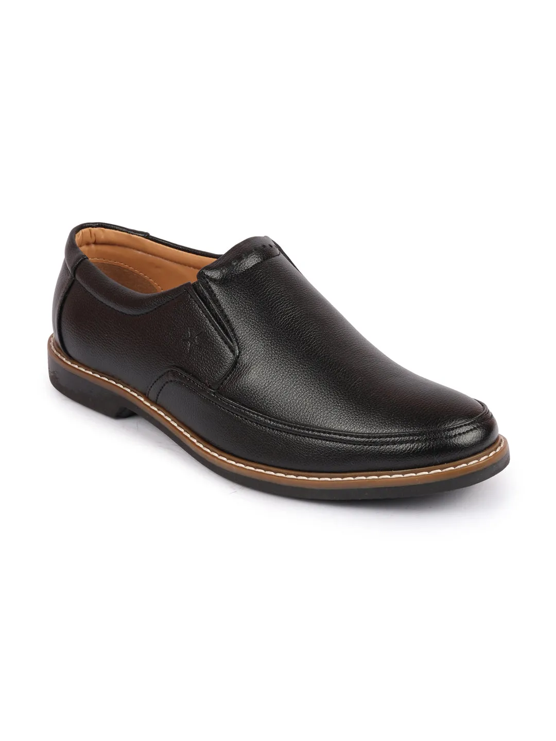 Men Black Formal Superior Comfort Slip On Shoes