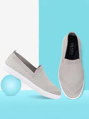 Men Grey Casual Slip-On Shoes