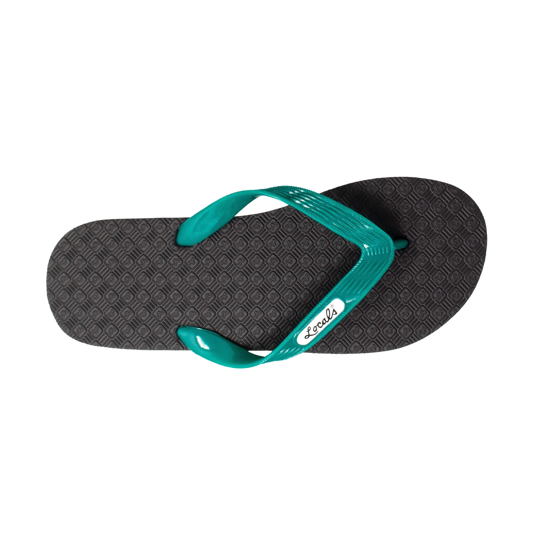 Men's Solid Green Strap Slippah