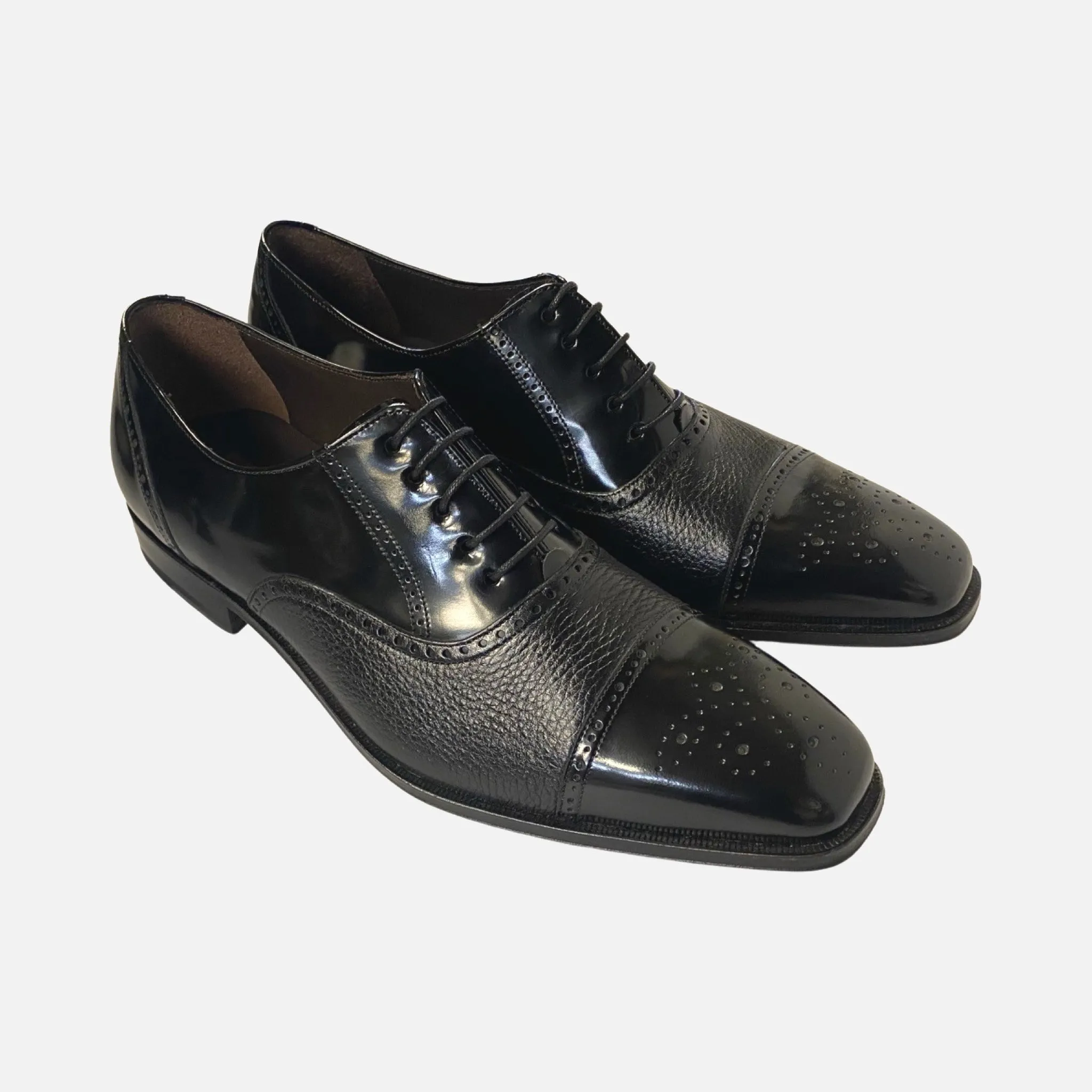 Mezlan Tyson II 12859 Men's Black Cap Toe Shoe - CLEARANCE