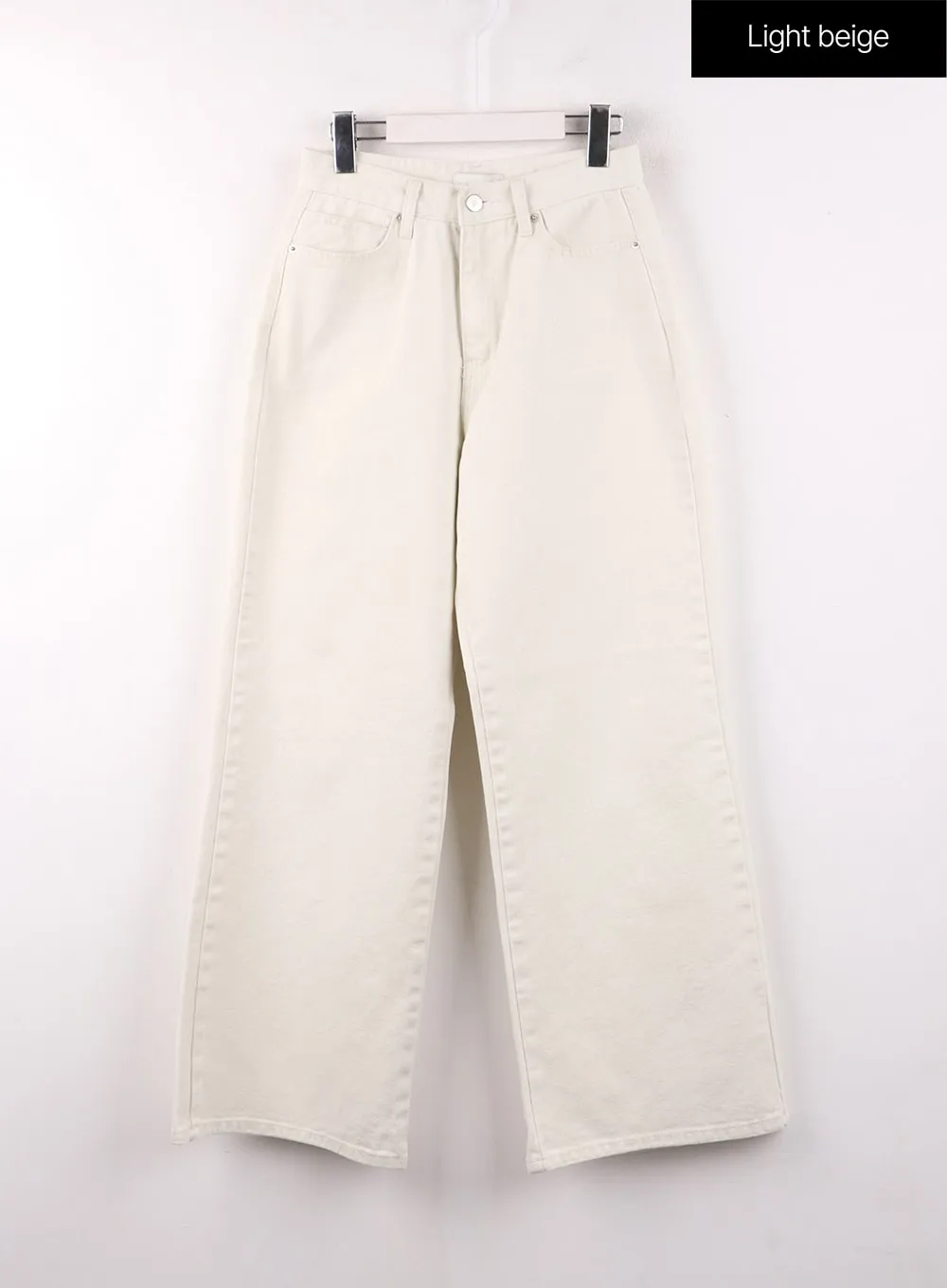 Mid Waist Pocket Wide Leg Pants OF406