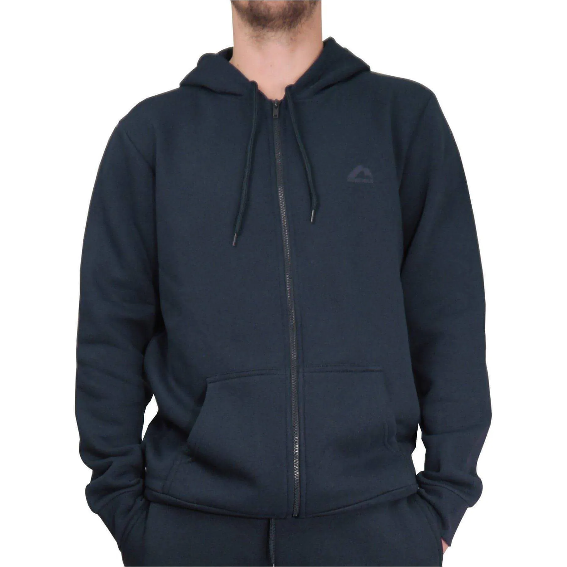 More Mile Vibe Mens Full Zip Fleece Hoody - Blue