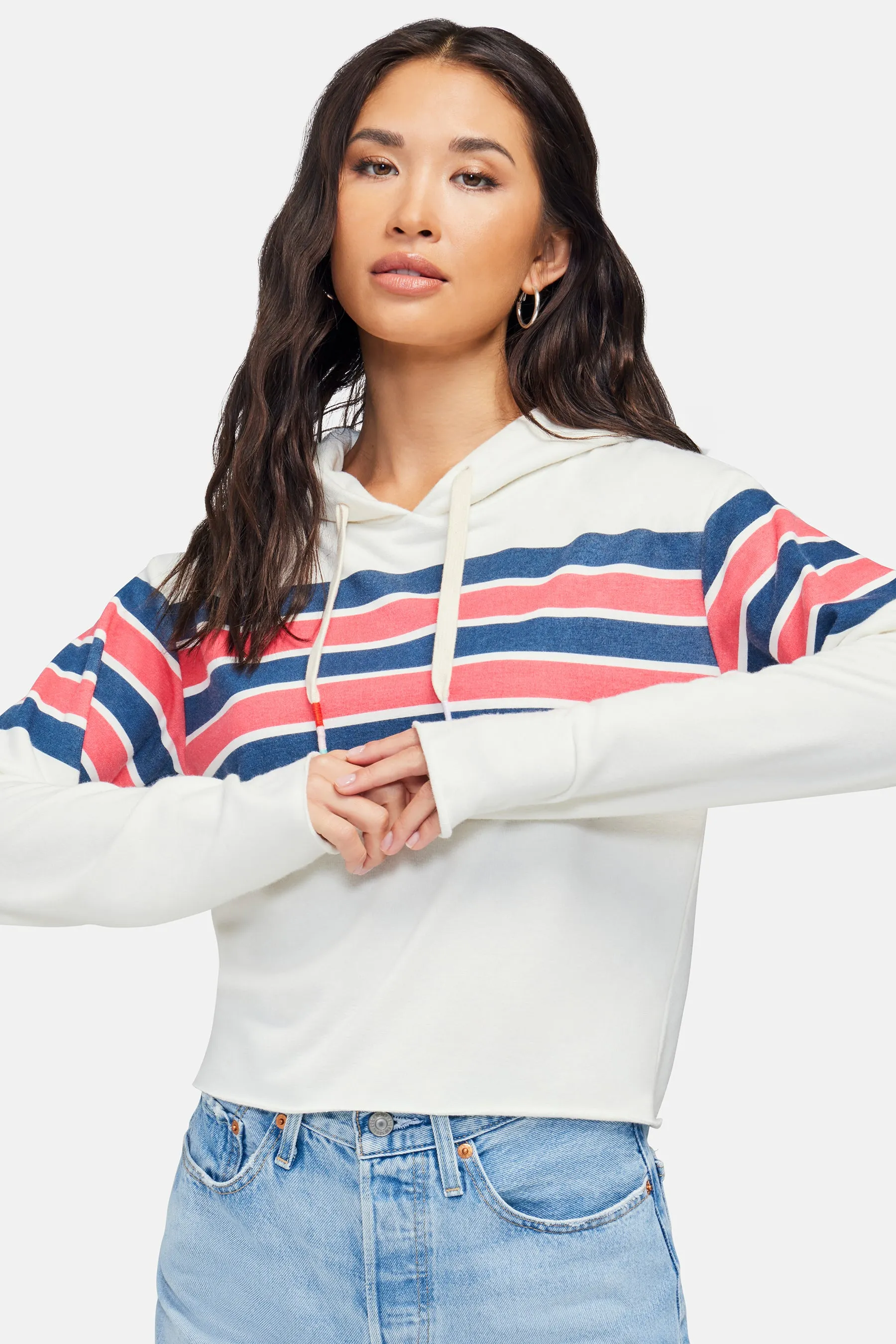 Nautical Stripes Ivy Hoodie | Vanilla