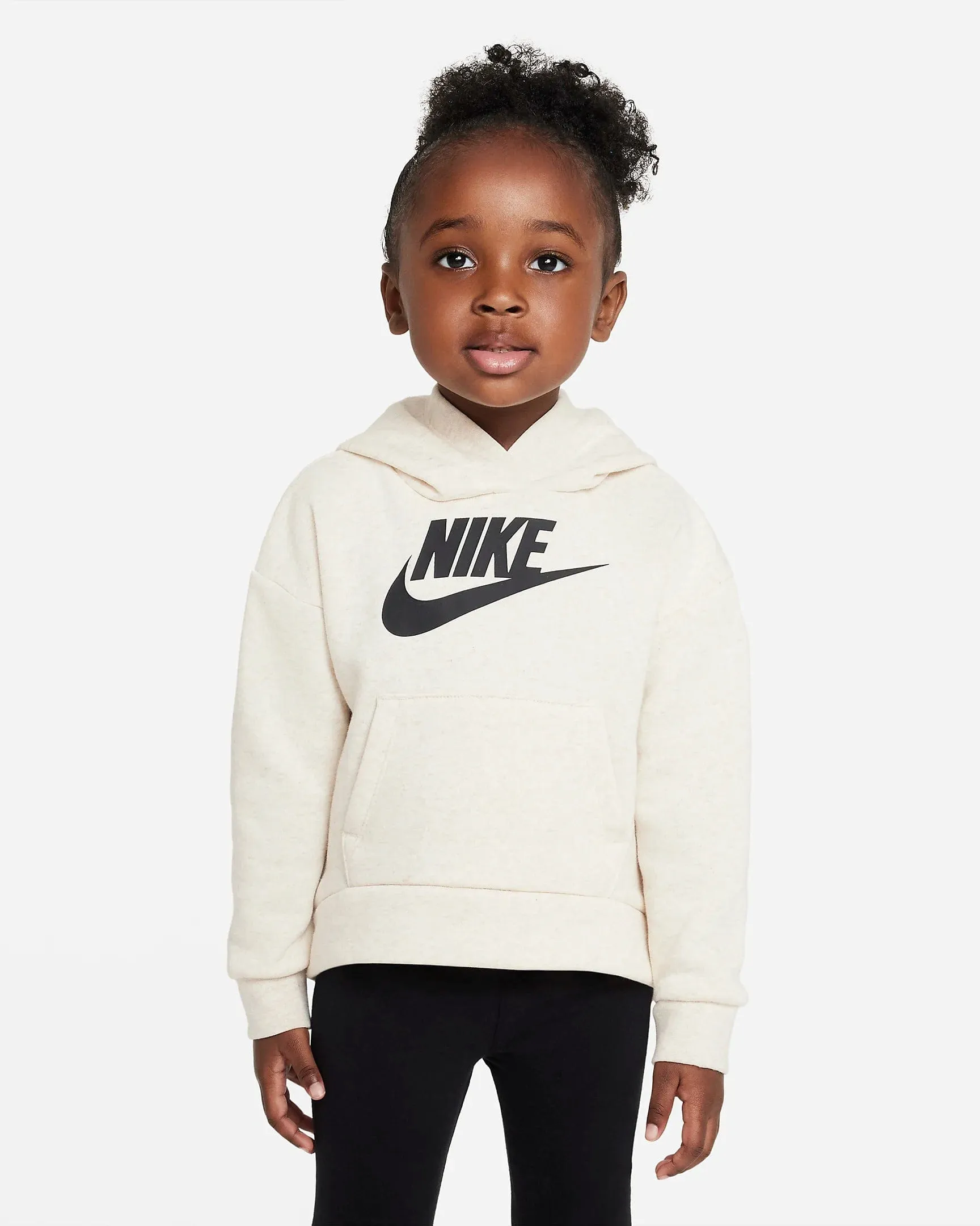 NIKE JUNIOR SPORTSWEAR CLUB FLEECE TODDLER PULLOVER HEATHER CREAM HOODIE