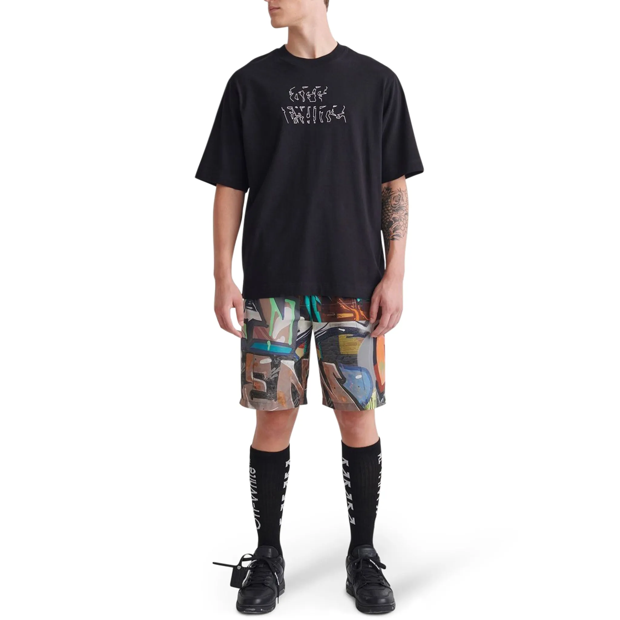 Off-White Arrows Skate Slime Black T Shirt