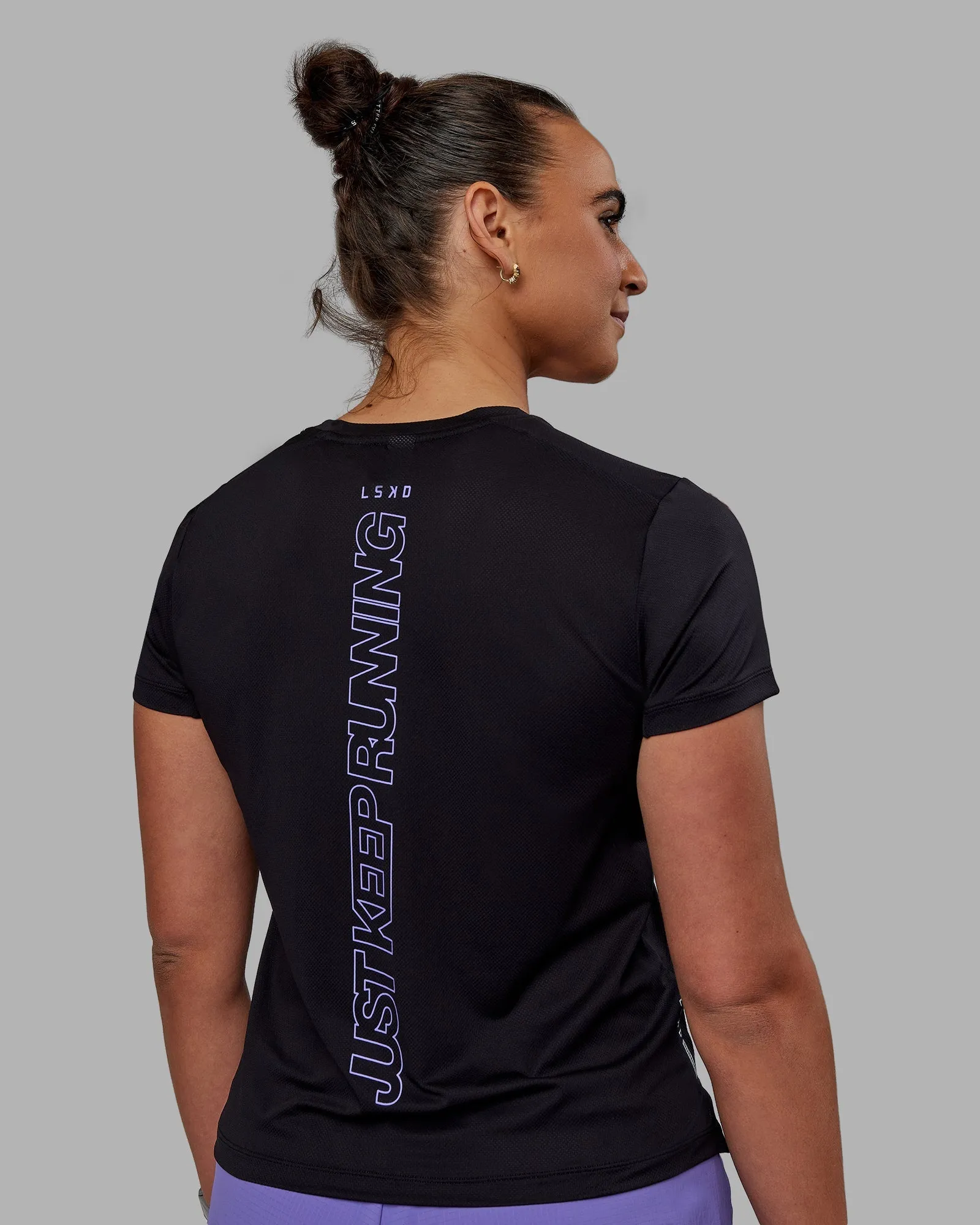 Pace Keep on Running Tee - Black-Dahlia Purple